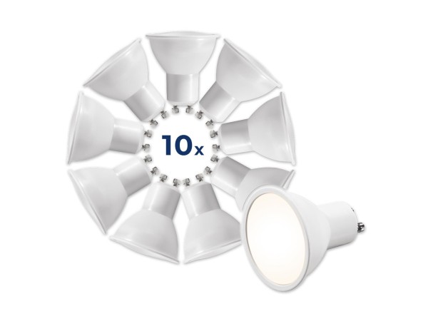 LED-Strahler McShine ''MS-60-10'' GU10, 6W, 510lm, 4000K, neutralweiß, 10er-Pack