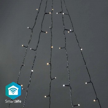 SmartLife Weihnachtsbeleuchtung | Baum | Wi-Fi | Warm bis kühlen weiß | 200 LED's | 20.0 m | 5 x 4 m