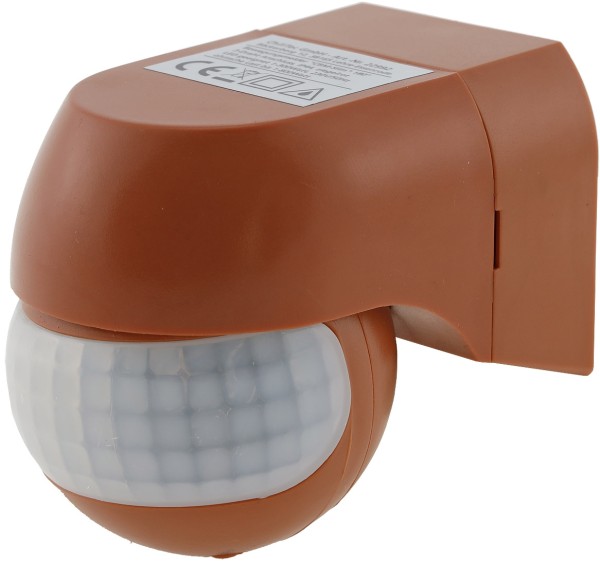 Aufputz Bewegungsmelder "CBM-Slim" 180° / LED geeignet, IP44, 1-800W, ziegelrot