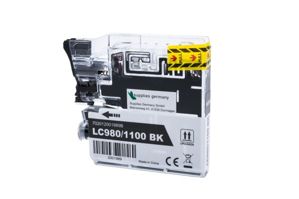 LC980/1100BK alternativ Tinte black Brother / LC980BK / 30ml