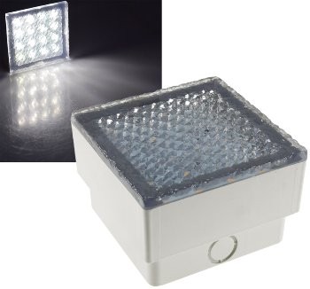 LED Pflasterstein "BRIKX 10" neutralweiß - 10x10x7cm, 130lm, IP67, 230V