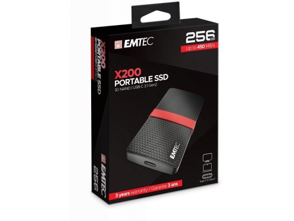 EMTEC SSD 256GB 3.1 Gen2 X200 Tragbare SSD Blister ECSSD256GX200