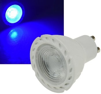 LED Strahler GU10 "LDS-50" blau - 38°, 230V/5W