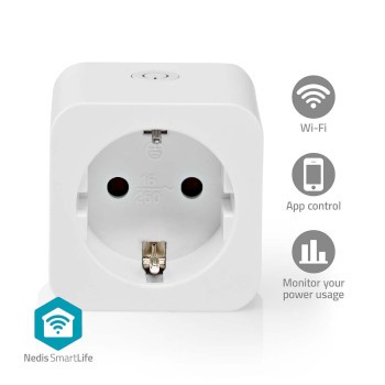 SmartLife Smart Stecker | Wi-Fi | IP21 | Leistungsmesser | 3680 W | Type F (CEE 7/3) | 0 - 55 °C | A