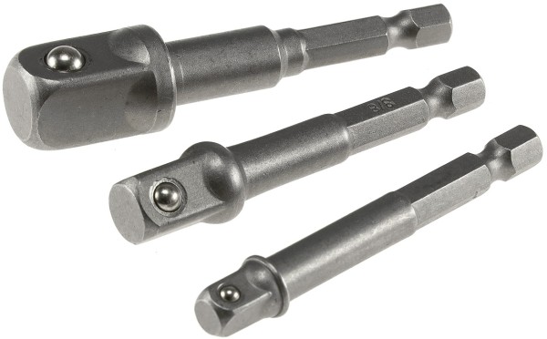 Bitaufnahme-Adapterset / von Sechskant auf 1/4", 3/8", 1/2"