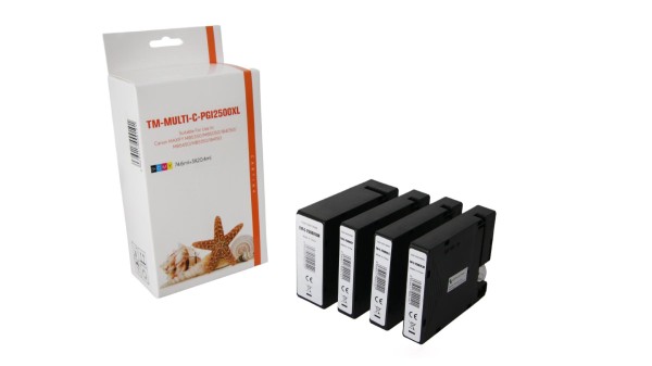 Multipack PGI2500XL alternativ Tinte Canon / 9254B004 / BK74,6ml / C,M,Y20,4ml (PATENT SAFE