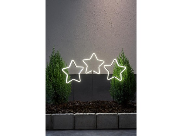 LED-Lichtstern ''Neonstar'', 3 Stück, 0.06W, 12V, 216 LED's, 220x60cm, schwarz