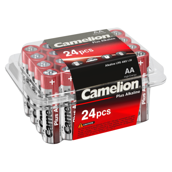 Mignon-Batterie CAMELION Plus Alkaline, 1,5 V, Typ AA/LR6, 24er-Haushaltspack