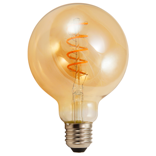 LED Filament Globelampe McShine ''Retro'' E27, 4W, 280lm, warmweiß, goldenes Glas