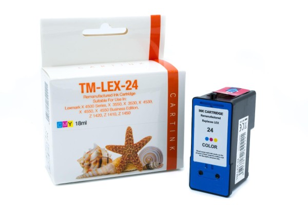 18C1524E, Refillpatrone mehrfarbig, Lexmark kompatibel - 18ml