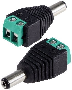 Anschluss-Adapter für LED-Stripes - Lüsterklemme auf 5,5/2,1mm Stecker