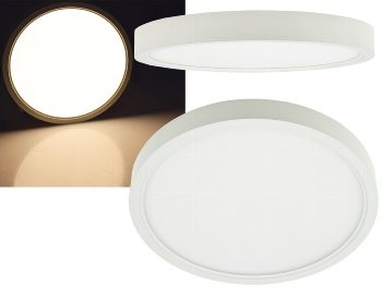 LED Deckenleuchte "Santano 18w" - Ø 22,5cm, 18W, 1860lm, 3000K warmweiß