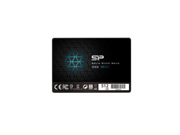 Silicon Power SSD 512GB 2,5 SATAIII A55 7mm Full Cap Bl SP512GBSS3A55S25