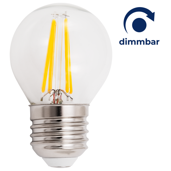 LED Filament Tropfenlampe McShine ''Filed'' E27, 6W, 600lm, warmweiß, dimmbar