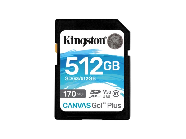 Kingston Canvas Go! Plus SDXC 512GB UHS-I SDG3/512GB