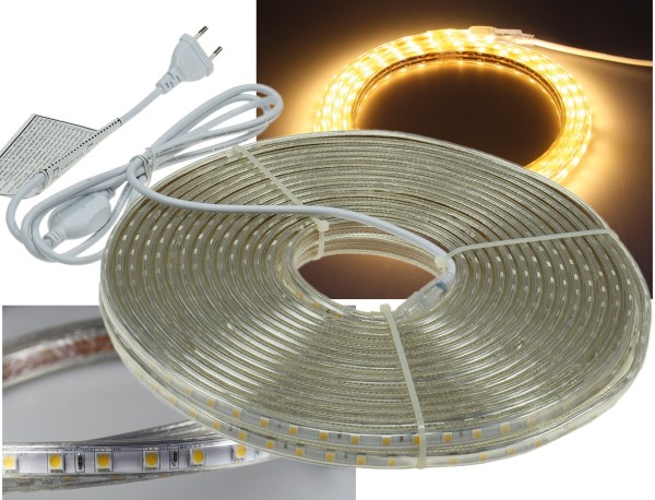 LED-Stripe "Ultra-Bright" 230V, 20m / 600 Lumen/Meter, warmweiß