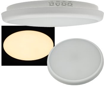 LED Deckenleuchte "SALAO 16 WW" - IP54, 16W, 1500lm, 3000K, HF-Bewegungsm.