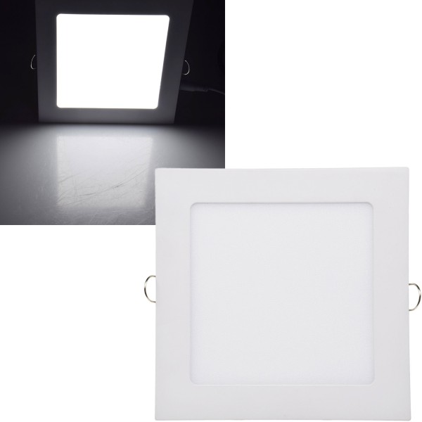 LED Licht-Panel "QCP-17Q", 17x17cm / 230V, 12W, 1020Lumen,4200K / neutralweiß