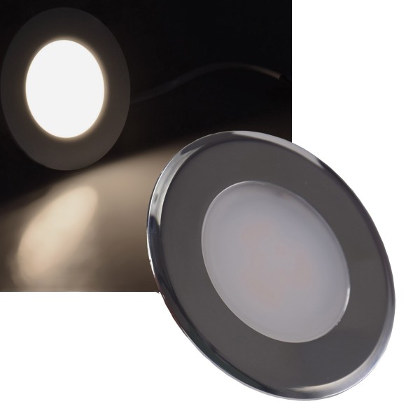 LED-Einbauleuchte "EBL-HV65si", silber / 230V, 2W, 4000K, 150lm, neutralweiß