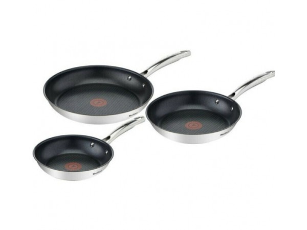 Tefal Duetto+ 3-tlg Set 20/24/28cm Bratpfannen Edelstahl G732S3