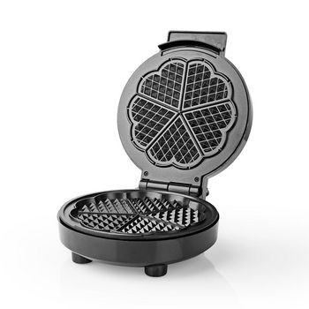 Waffeleisen | 5 Heart shaped waffles | 19 cm | 1000 W | Automatischer Temperaturkontrolle | Aluminiu