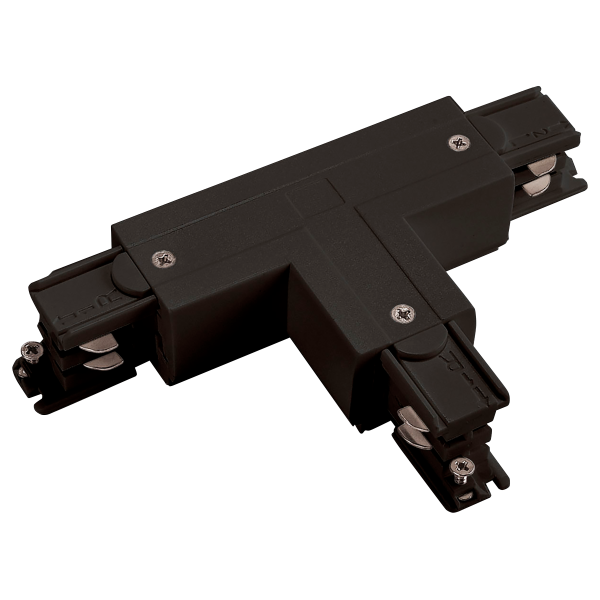 Einspeiser-Steckverbinder ''SPS2'' für 3-Phasen-Schienensystem, T2 Rechts, schwarz