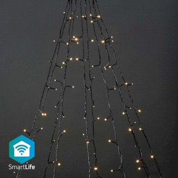 SmartLife Weihnachtsbeleuchtung | Baum | Wi-Fi | Warmweiss | 200 LED's | 20.0 m | 10 x 2 m | Android