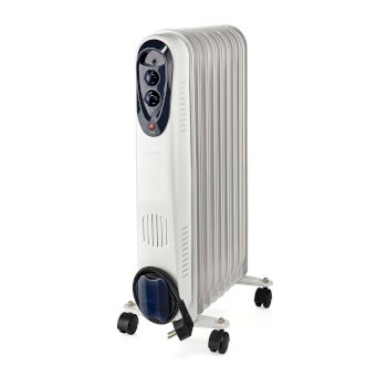 Mobiler Öl Radiator | 800 / 1200 / 2000 W | 9 Fins | Verstellbares Thermostat | 3 Wärmeeinstellungen