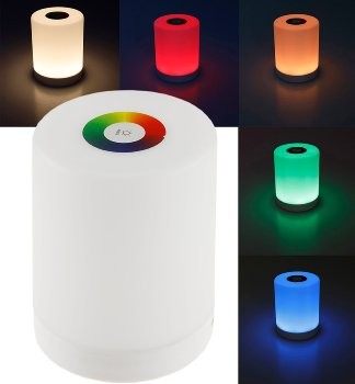 LED Akku-Tischleuchte mit Touch-Funktion - Höhe 113mm, Warmweiß + RGB