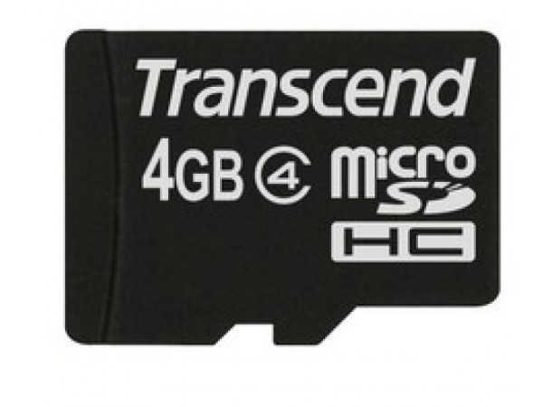 Transcend MicroSD Card 4GB SDHC Cl. (ohne Adpater) TS4GUSDC4