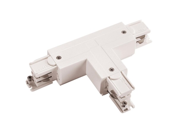 Einspeiser-Steckverbinder ''SPS2'' für 3-Phasen-Schienensystem, T2 Rechts, weiß