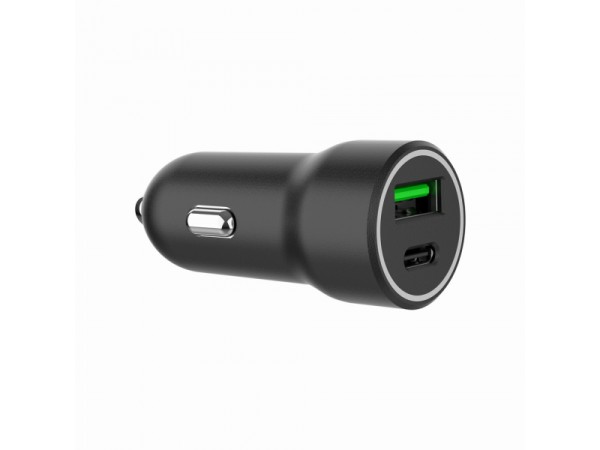 Gembird 2Port USB Auto Schnellladegerät,Typ-C PD,20W, TA-UC-A2PDQC20-CAR-01