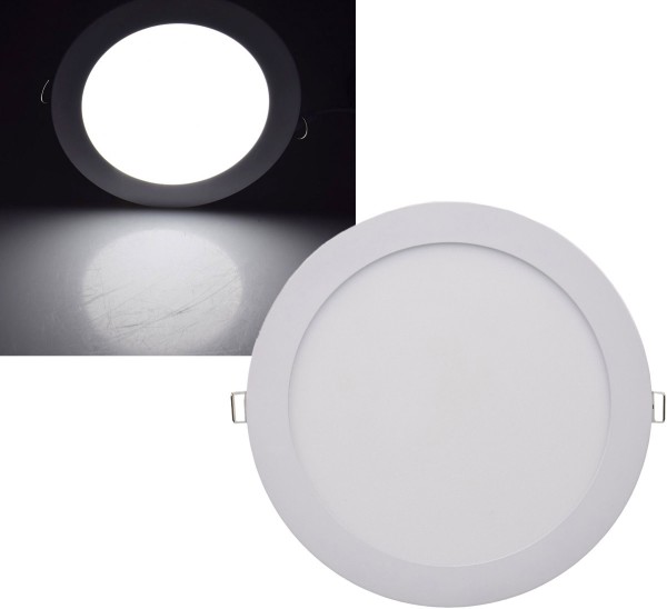 LED Licht-Panel "QCP-22R", Ø 22,5cm / 230V, 18W, 1620 Lumen,4200K /neutralweiß