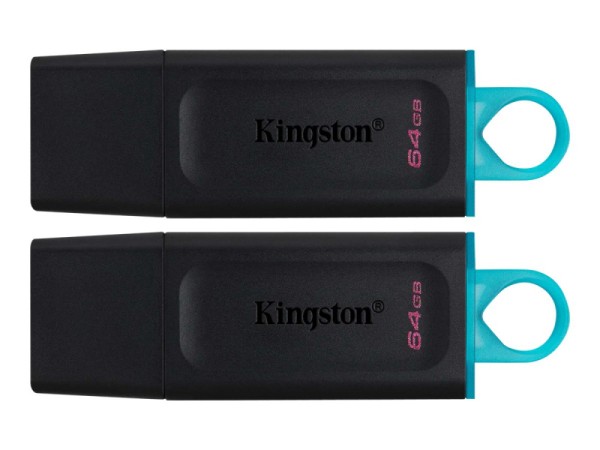 Kingston DataTraveler Exodia USB Flash 2er Pack 64GB Black Teal DTX/64GB-2