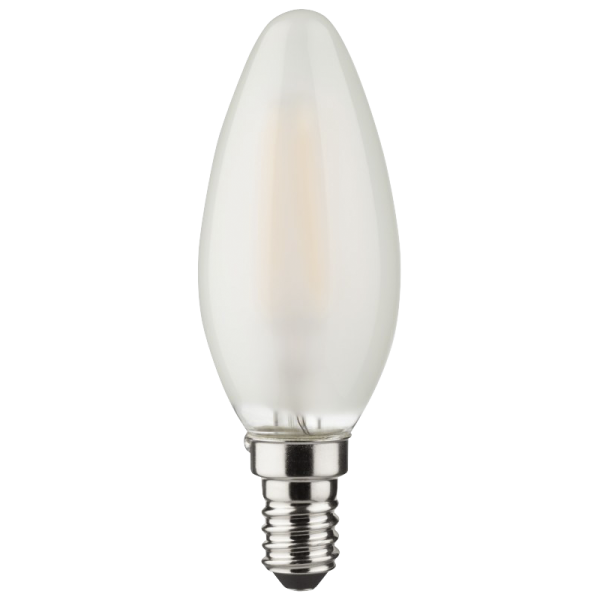 LED Filament Kerzenlampe, E14, 4W, 470lm, 2700K, warmweiß, matt, 3er Set