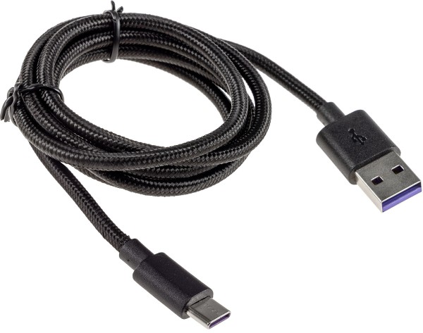 USB-Kabel USB-A auf USB-C 1,0m / Stecker/Stecker, 5-12V, max 36W / 3A