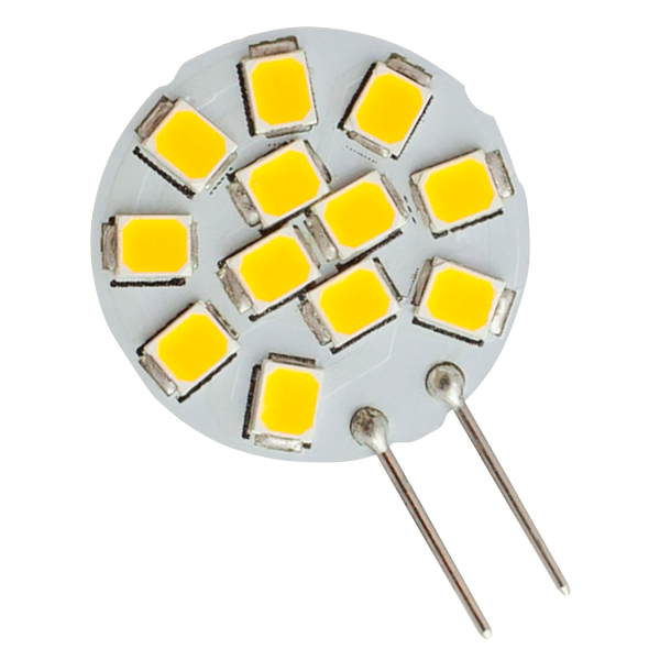 LED Stiftsockellampe, G4, 12V, 1,2W, 12 LED's, 20mm, 160lm, warmweiß, 110mA