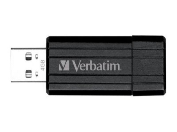 USB FlashDrive 64GB Verbatim PinStripe (Schwarz/Black) Blister 49065