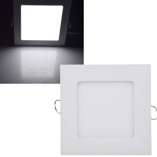 LED Licht-Panel "QCP-12Q", 12x12cm / 230V, 6W, 510 Lumen, 4200K / neutralweiß