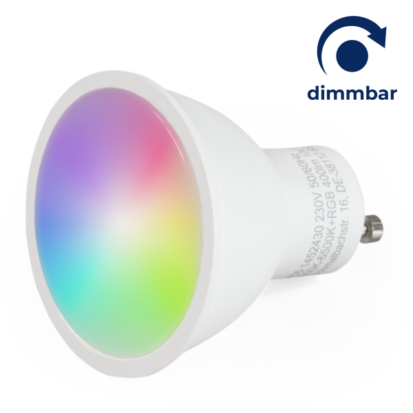 Wifi Smart LED Strahler McShine, 400lm, 5W, RGB + CCT, Alexa, Google Assistant, App