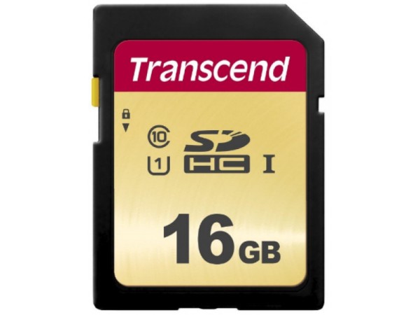 Transcend SD Card 16GB SDHC SDC500S 95/60 MB/s TS16GSDC500S