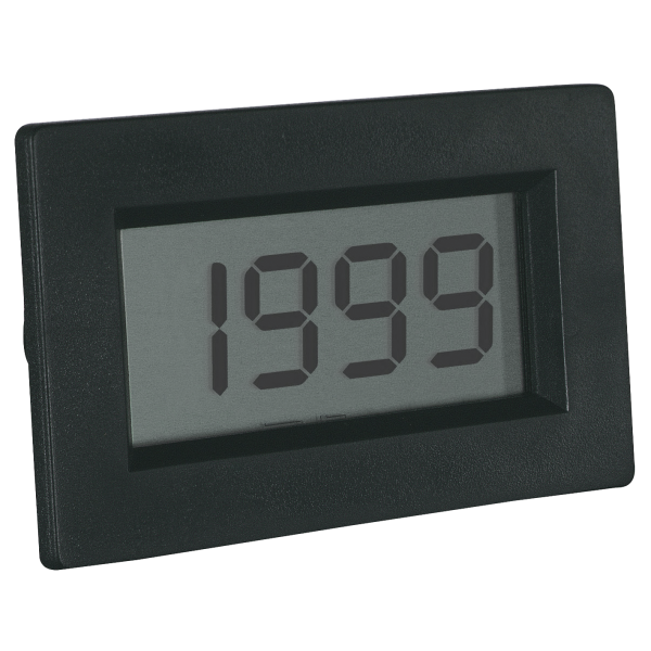 LCD Voltmeter-Einbaumodul PeakTech ''LDP-135'', 13mm Ziffernhöhe, Batteriebetrieben (9V Batterie)