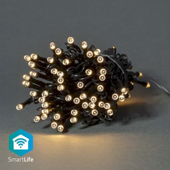 SmartLife Weihnachtsbeleuchtung | Schnur | Wi-Fi | Warmweiss | 50 LED's | 5.00 m | Android? / IOS