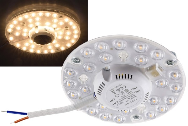 LED Umrüstmodul "UM12ww" für Leuchten / Ø125mm, 12W, 1200lm, 3000K, Magnethalter