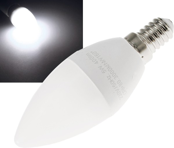 LED Kerzenlampe E14 "K50" weiß / 4000k, 420lm, 230V/5W