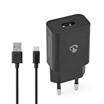 Netzladegerät | 12 W | Schnellladefunktion | 1x 2.1 A A | Anzahl der Ausgänge: 1 | USB-A | Micro USB