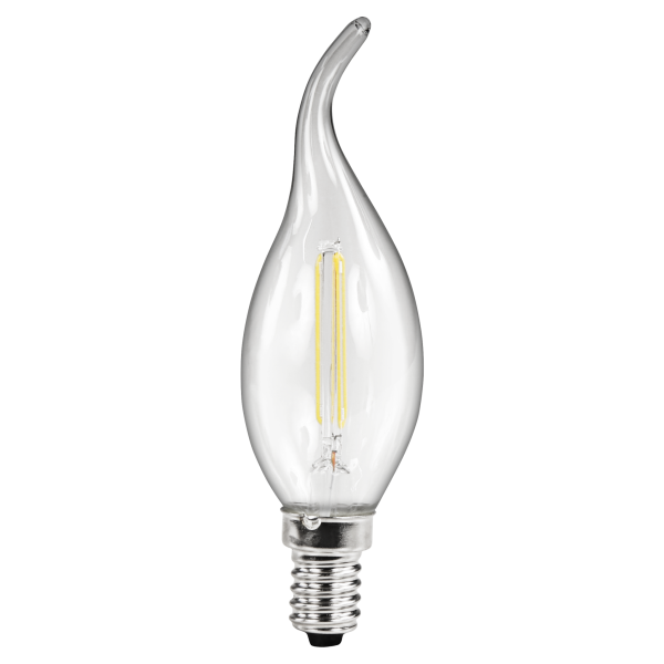 LED Filament Kerzenlampe Windstoß McShine, E14, 4W, 490lm, warmweiß, klar