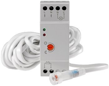 Dämmerungsschalter für Hutschiene - 230V, 5m Kabel, externer Sensor IP65