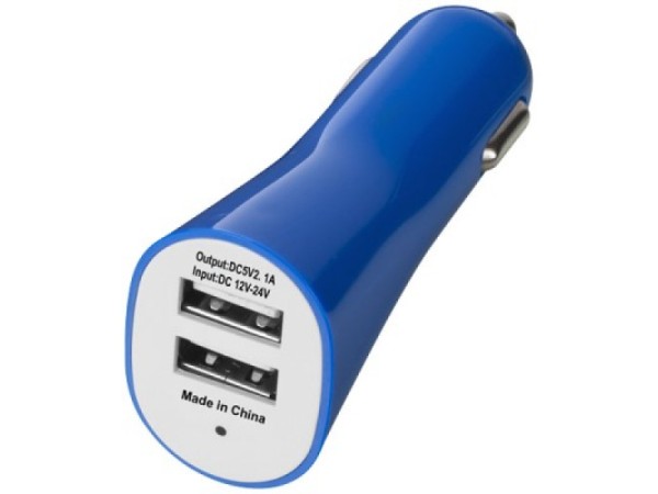 12V Autoadapter 2x USB Port 2.1A (Blau)