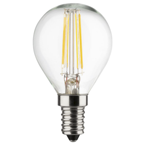 LED Filament Tropfenlampe, E14, 4W, 470lm, 2700K, warmweiß, 3er Set